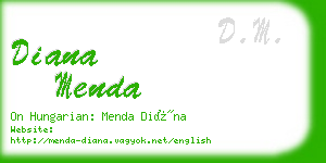 diana menda business card